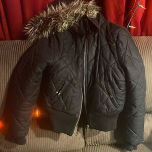 EUC SMALL BLACK COAT